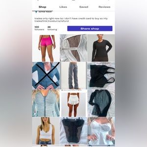 my depop account of my clothes @aris_aa22 trades only!